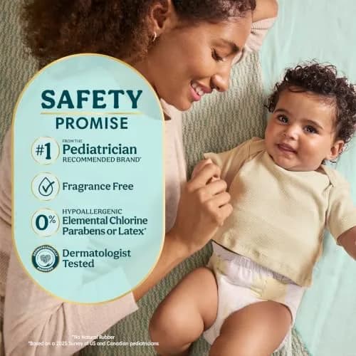 Pampers Swaddlers Diapers Size 3 (7-13 kg / 16-28 lbs) | Hypoallergenic & Fragrance-Free for Sensitive Skin thumbnail 2