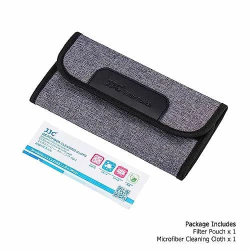 JJC 4-Pocket Lens Filter Pouch Case, Wallet for Circular Filters up to 58mm | Durable Polyester & Neoprene thumbnail 8