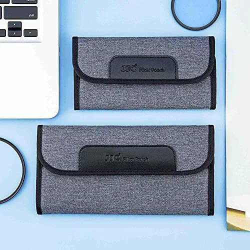 JJC 4-Pocket Lens Filter Pouch Case, Wallet for Circular Filters up to 58mm | Durable Polyester & Neoprene thumbnail 2