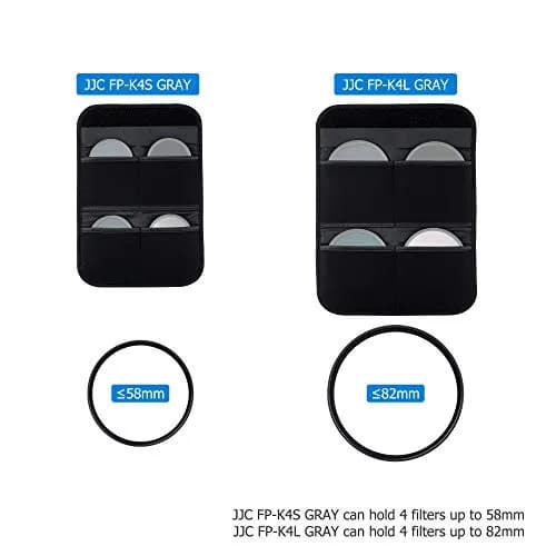 JJC 4-Pocket Lens Filter Pouch Case, Wallet for Circular Filters up to 58mm | Durable Polyester & Neoprene thumbnail 3