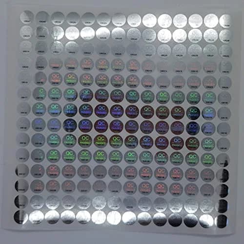 TLK&FBB Tamper Proof Labels 1100pcs | High Security Silver Hologram Stickers 1cm thumbnail 7