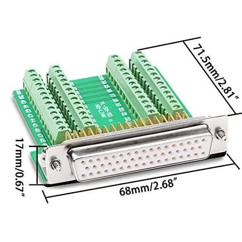 ANMBEST DB50 Female Solderless Serial Port Terminal Adapter with Gold-Plated Copper Solid Needle | 50-Pin Connector for Industrial Instrumentation thumbnail 4