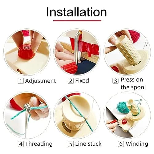 Knewmart Yarn Winder & Pom Pom Maker Set | Neat Yarn Balls & Fluffy Pompoms (26) thumbnail 2
