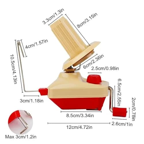 Knewmart Yarn Winder & Pom Pom Maker Set | Neat Yarn Balls & Fluffy Pompoms (26) thumbnail 3