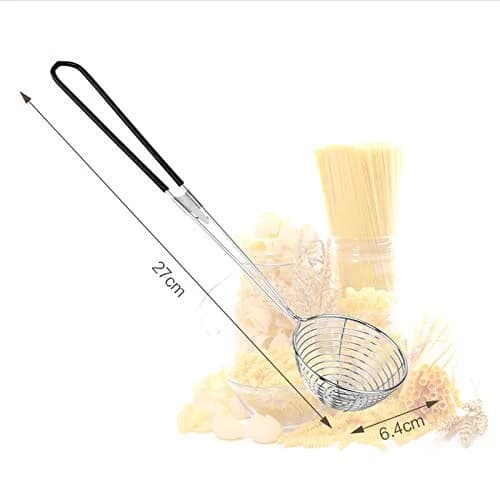 HEQISHUN Stainless Steel Spider Skimmer Spoon 27cm | Durable & Heat-Resistant Kitchen Utensil thumbnail 5