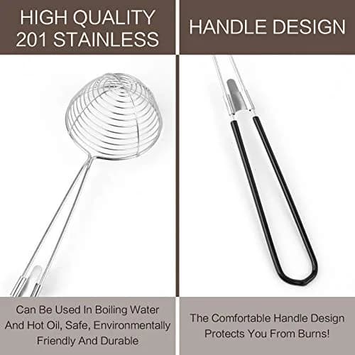 HEQISHUN Stainless Steel Spider Skimmer Spoon 27cm | Durable & Heat-Resistant Kitchen Utensil thumbnail 6
