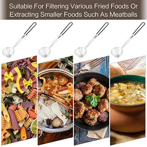 HEQISHUN Stainless Steel Spider Skimmer Spoon 27cm | Durable & Heat-Resistant Kitchen Utensil thumbnail 3