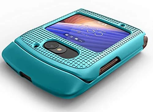 Nakedcellphone Grid Series Flip Phone Case for Motorola RAZR 5G (2020) - Teal Mint thumbnail 3