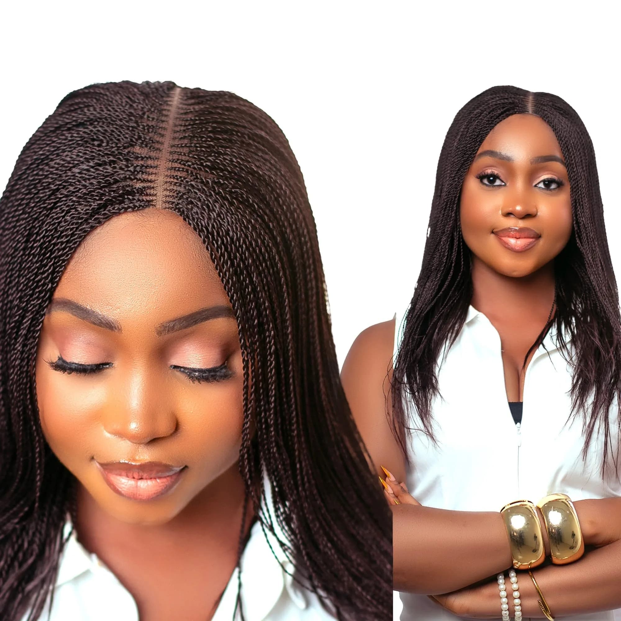 Wow Braids Twisted Wigs, Micro Million Twist Wig - 30/33 Mix, 12 Inches | Realistic, Lightweight & Easy to Style — #33 / 12 Inch