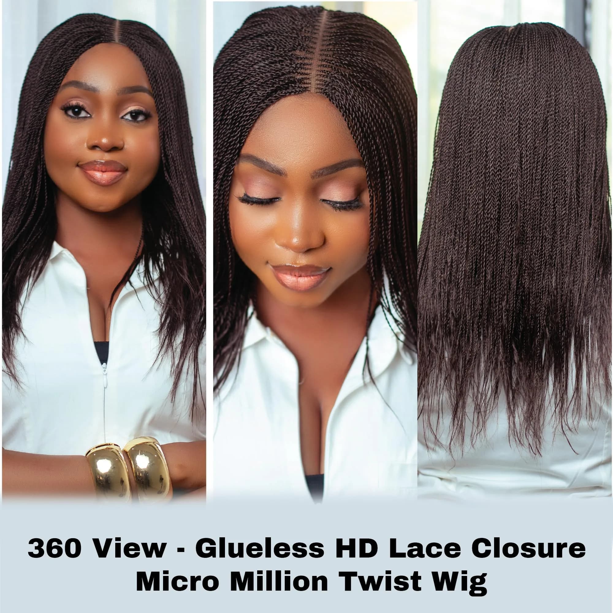 Wow Braids Twisted Wigs 12 Inch Micro Twist Synthetic Wig for Black Women thumbnail 5