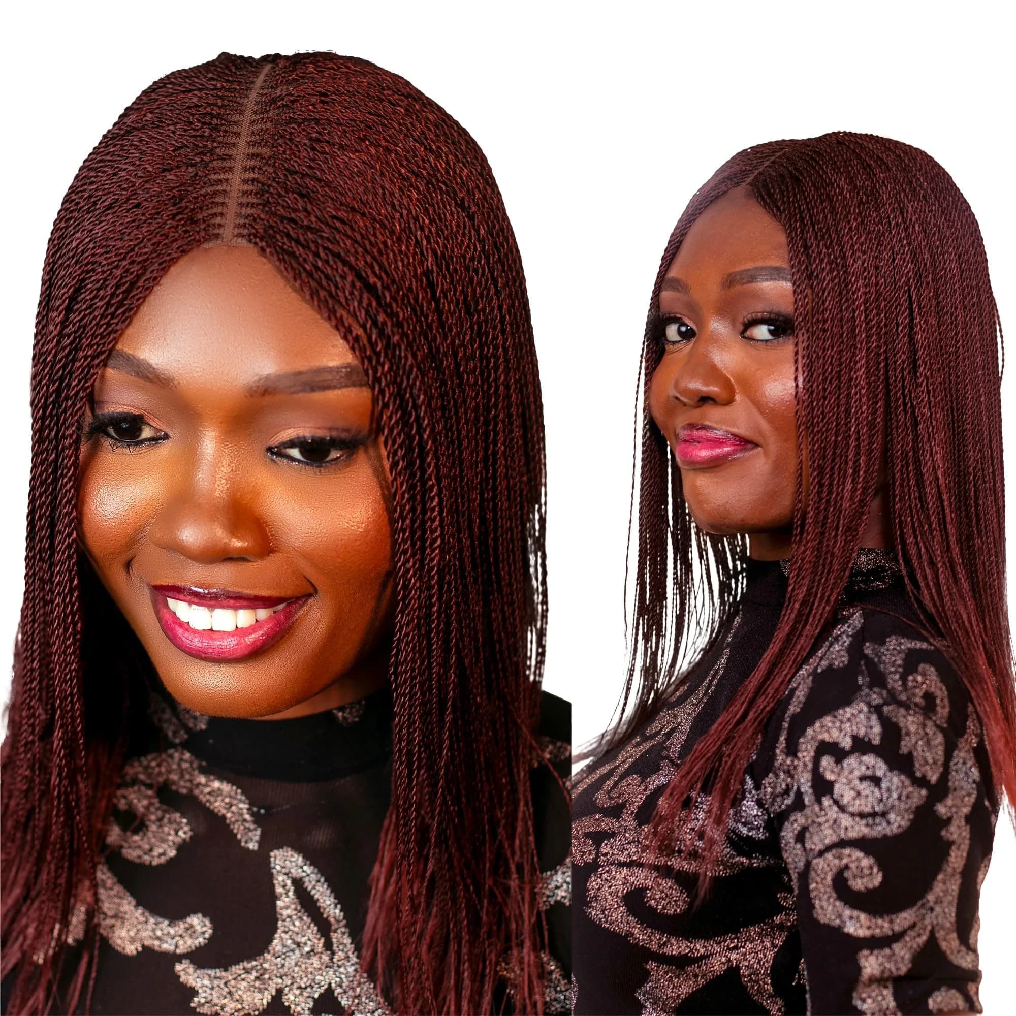 Wow Braids Twisted Wigs, Micro Million Twist Wig - Color 35 - 12 Inches | Realistic Synthetic Braids for Black Women — #35