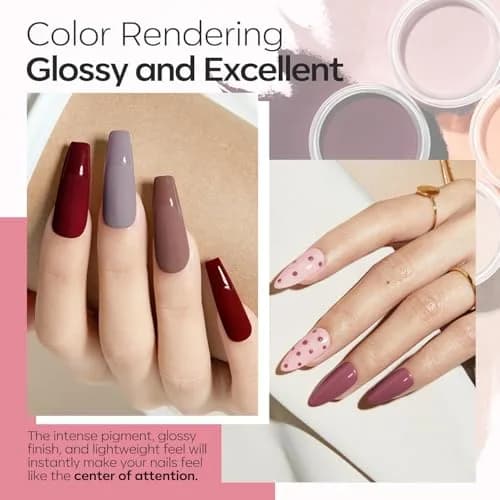 modelones Dip Powder Nail Starter Kit 40 Pcs 20 Colors | Natural Finish, No Lamp Needed, Easy DIY thumbnail 4