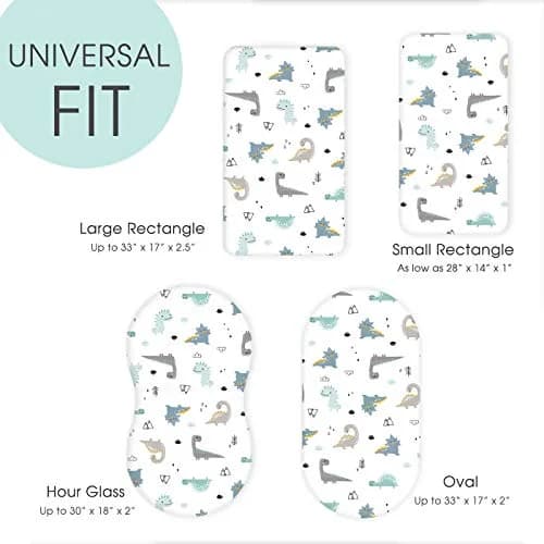GRSSDER Fitted Bassinet Sheet Set 2 Pack | Ultra Soft Jersey Knit for Baby Cradle & Moses Basket thumbnail 5