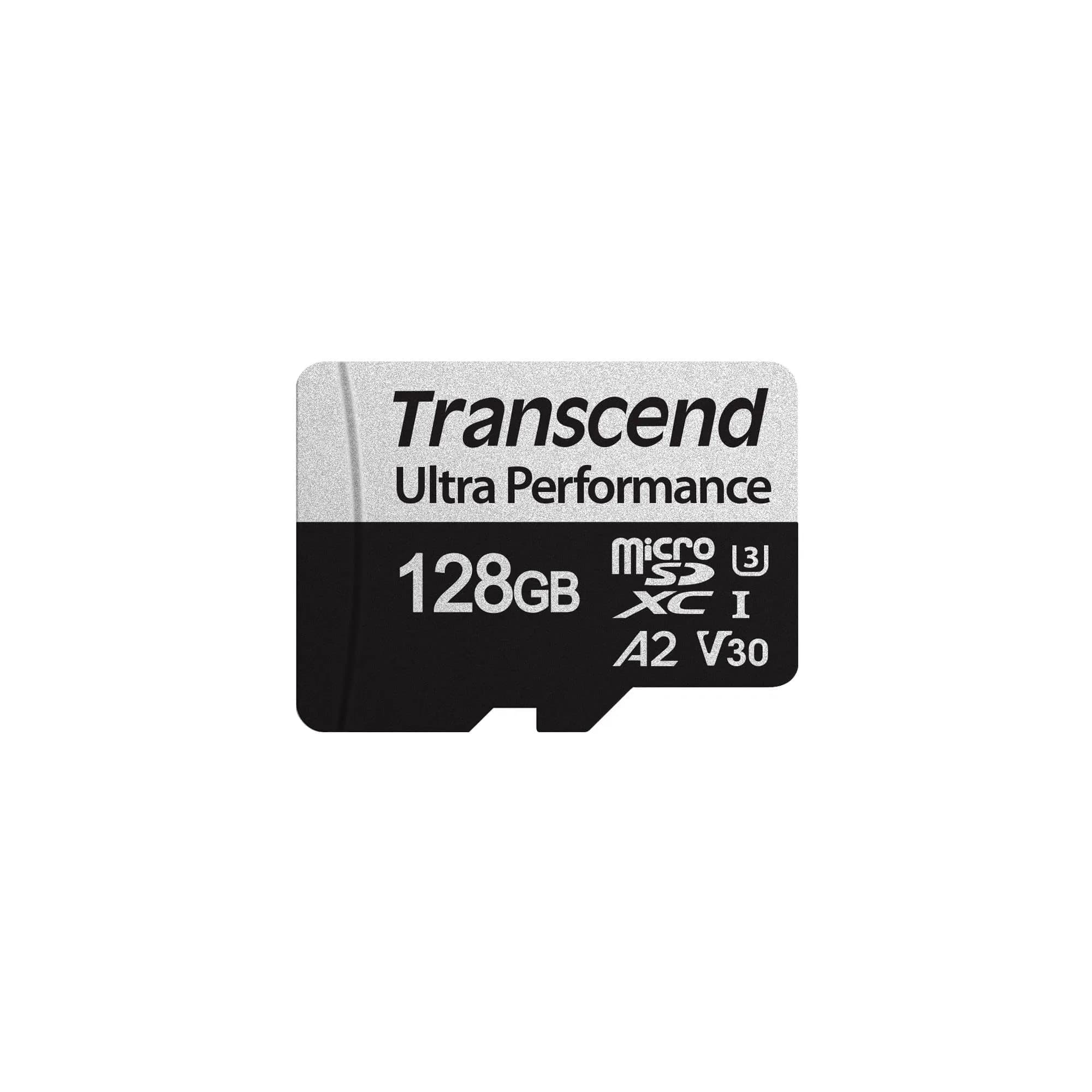 Transcend 128GB microSDXC UHS-I U3 A2 V30 Memory Card with Adapter - 160MB/s
