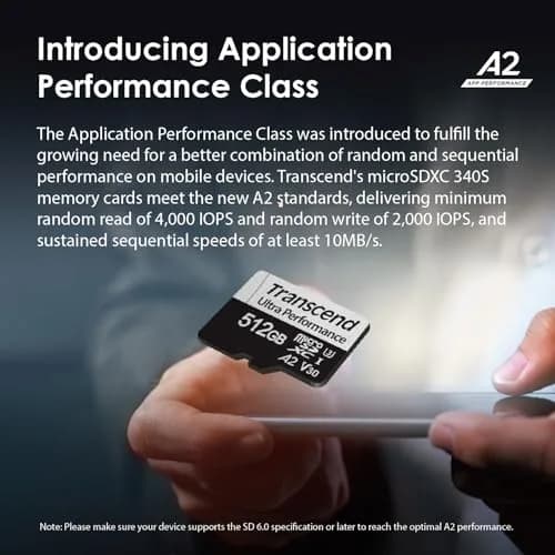 Transcend 128GB microSDXC UHS-I U3 A2 V30 Memory Card with Adapter - 160MB/s thumbnail 4