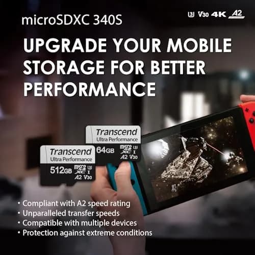 Transcend 128GB microSDXC UHS-I U3 A2 V30 Memory Card with Adapter - 160MB/s thumbnail 2