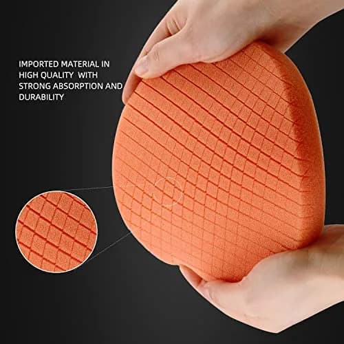 SPTA Orange Medium-Cut Foam Polishing Pads 6.5 Inch (165mm) Face for 6 Inch (150mm) Backing Plate | 3-Piece Set for Compounding, Polishing, Waxing thumbnail 4