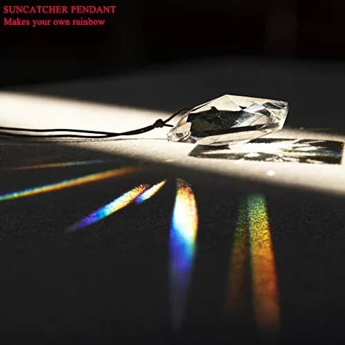 YU FENG Clear Square Crystal Prism Suncatcher 50mm (2 inch) | Rainbow Maker for Windows & Gardens thumbnail 4