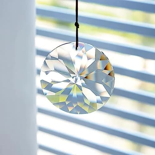 YU FENG Bauhinia Hanging Faceted Crystal Suncatcher 8.5cm (3in) | Rainbow Prism Window Decor thumbnail 4