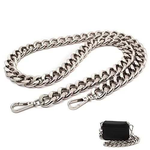Yichain Large 42 inch (106.7 cm) Metal Cross-Body Chain Strap | Polished Aluminum for Mini Wallets & Waist Packs thumbnail 1