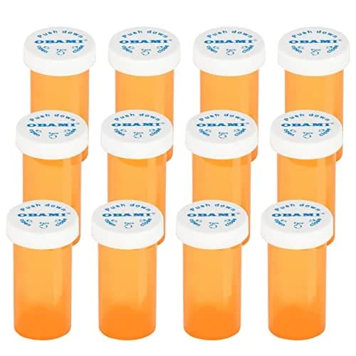 Obami 8 Dram (32ml) Child-Resistant Pill Bottles with Caps - 12 Count | Prescription Vials thumbnail 1