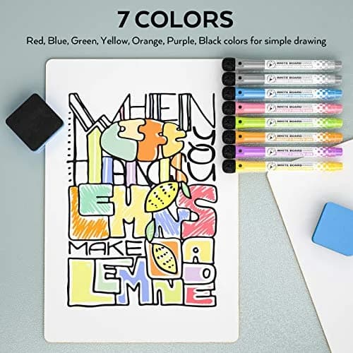 Nicpro Double Sided Dry Erase Lap Board 9 x 12 inches (2 Pack) | Portable Whiteboard for Students & Classrooms thumbnail 5