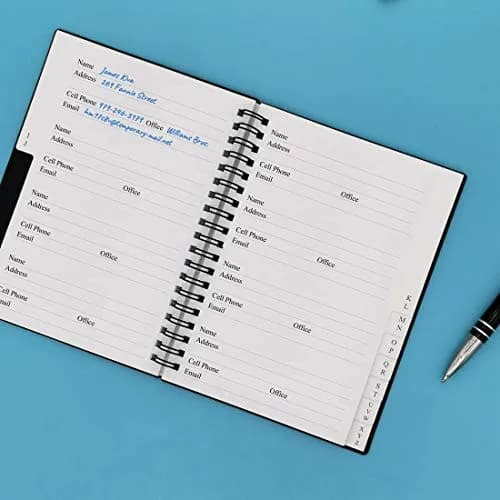 Nokingo Black Address & Birthday Book with Tabs, 120 Pages | Alphabetical Organizer thumbnail 4