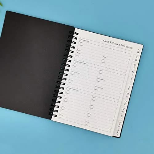 Nokingo Black Address & Birthday Book with Tabs, 120 Pages | Alphabetical Organizer thumbnail 2