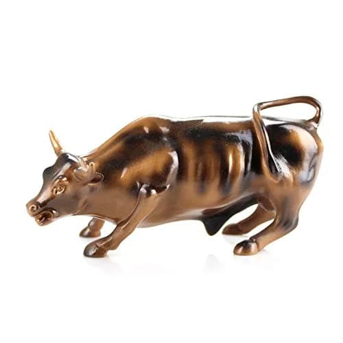 Torkia Official Licensed Bronze Wall Street Bull Statue 21.8 cm (8.6 in) | Iconic Symbol of Financial Prosperity thumbnail 3