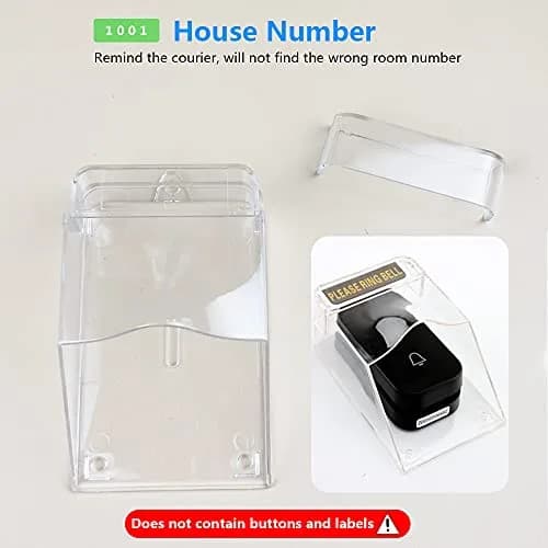 ZUYOOK Waterproof Doorbell Cover, Transparent Rainproof Wireless Splashproof Box | Protects Doorbell from Weather thumbnail 5