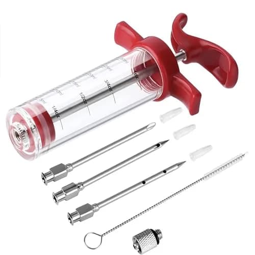 Kingsmile Meat Injector Syringe with 3 Needles | 30ml (1oz) Capacity for BBQ & Smoker thumbnail 1