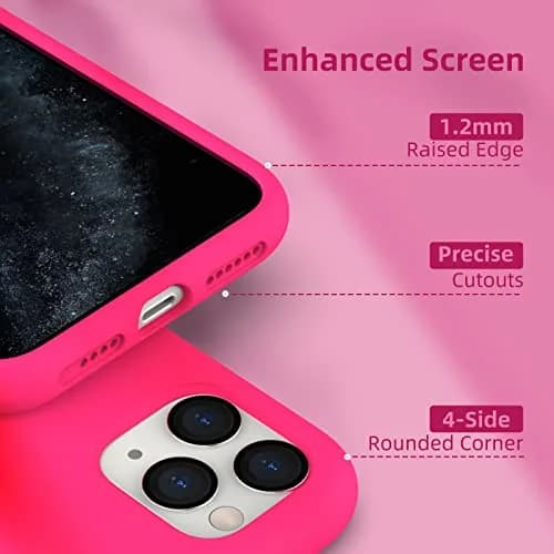 K TOMOTO Liquid Silicone Case for iPhone 11 Pro Max 6.5 Inch | Hot Pink, Slim Fit, MagSafe Compatible thumbnail 4