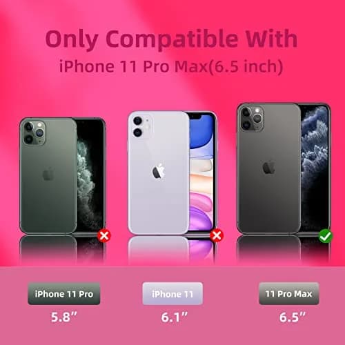K TOMOTO Liquid Silicone Case for iPhone 11 Pro Max 6.5 Inch | Hot Pink, Slim Fit, MagSafe Compatible thumbnail 2