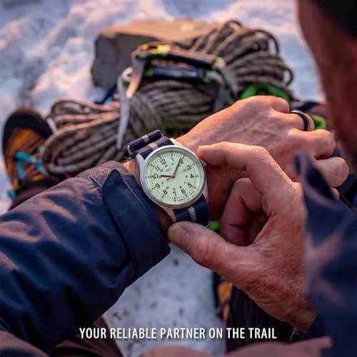 Infantry Military Quartz Watch 38mm (1.5 in) | Glow-in-the-Dark Dial, Blue Nylon Strap thumbnail 2