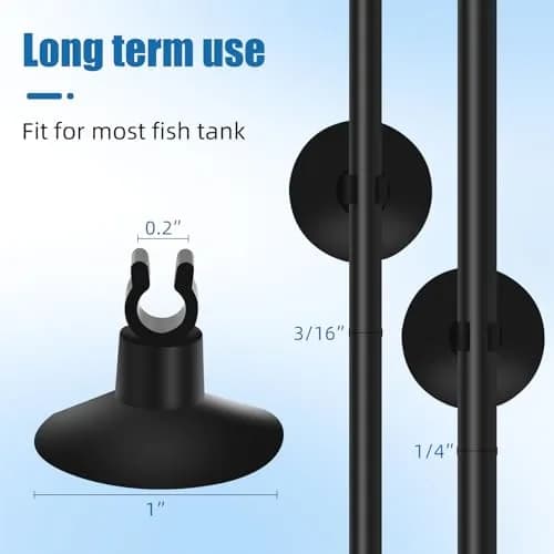 AQUANEAT Aquarium Suction Cups 24pcs | High-Quality Soft Plastic for Fish Tank Airline Tubing thumbnail 2