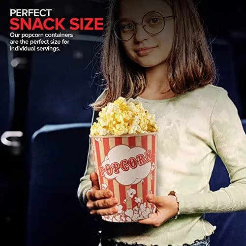 Stock Your Home 32 Oz Kraft Popcorn Buckets (25 Count) | Vintage Style Greaseproof Disposable Containers thumbnail 5