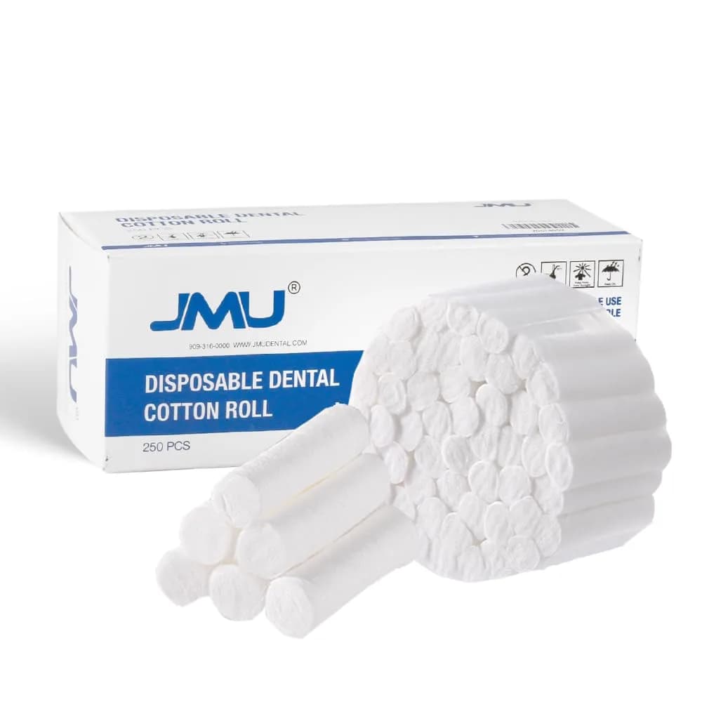 JMU Cotton Rolls Dental 1.5'' High Absorbency, Non-Sterile, 250 pcs | Professional Dental Use & Home Care - main product image