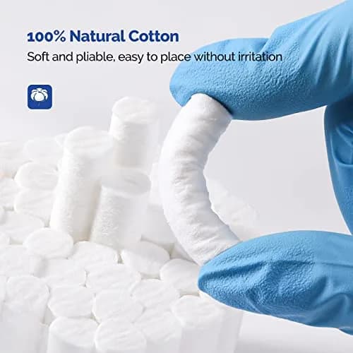 JMU Cotton Rolls Dental 1.5'' High Absorbency, Non-Sterile, 250 pcs | Professional Dental Use & Home Care thumbnail 3