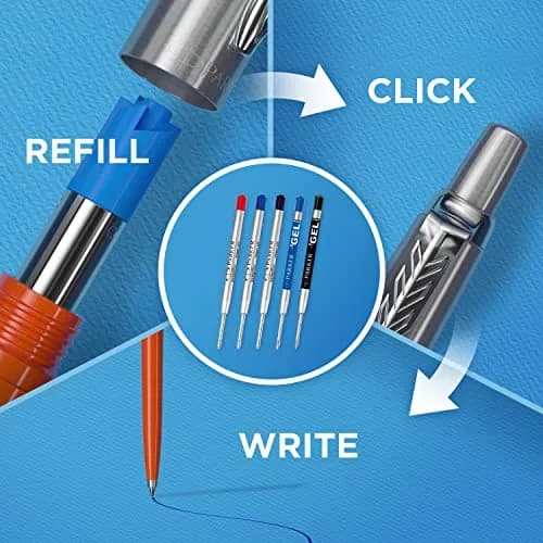 Parker Jotter Originals Gel Pen Magenta 0.7mm Blue Ink | Smooth Ink Flow Writing Instrument thumbnail 6