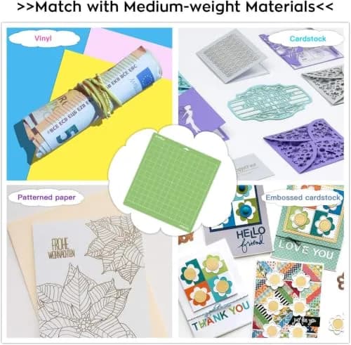 HTVRONT Standard Stickness Cutting Mat 12x12 Inch, 6 Pack | Quilting & Crafting Mat with Free Scraper thumbnail 2