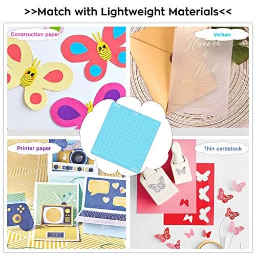 HTVRONT Light Grip Cutting Mat 12x12 Inch, 6 Pack, Blue | Self-Healing PVC for Quilting & Crafting thumbnail 2