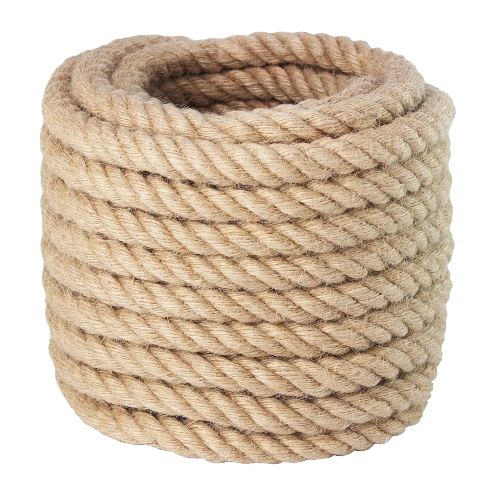 VEITHI Manila Rope 3/4 Inch x 50 Feet | Natural Twisted Rope for Landscaping, Crafts, Marine, Tie-Downs