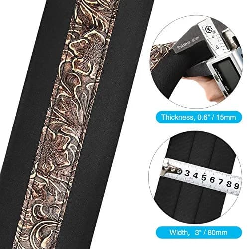 LEKATO Bass Guitar Strap - 3" Wide, Padded, Adjustable 45" to 55" | Comfortable & Durable thumbnail 3