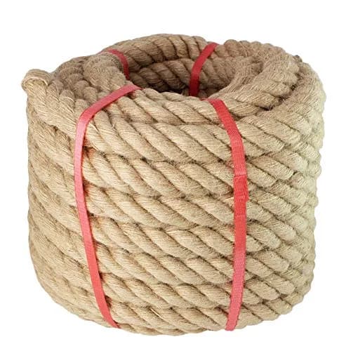 VEITHI Manila Rope 1.5 Inch x 50 Feet (38.1mm x 15.24m) | Natural Twisted Rope for Landscaping, Crafts, Marine Use thumbnail 1