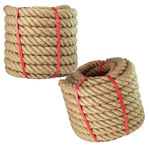 VEITHI Manila Rope 1.5 Inch x 50 Feet (38.1mm x 15.24m) | Natural Twisted Rope for Landscaping, Crafts, Marine Use thumbnail 4