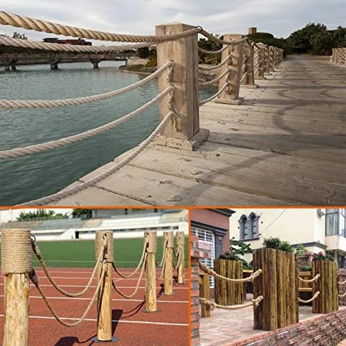 VEITHI Manila Rope 1.5 Inch x 50 Feet (38.1mm x 15.24m) | Natural Twisted Rope for Landscaping, Crafts, Marine Use thumbnail 5