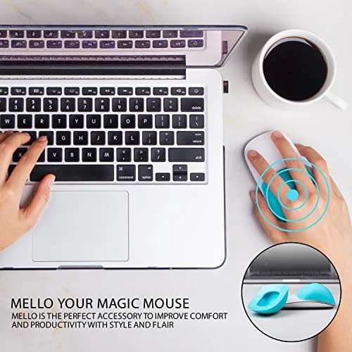 ELEMENTING Mello Silicone Cushion for Apple Magic Mouse 1 & 2 | Comfortable, Durable & Stylish (One Size, Tuxedo Black) thumbnail 4