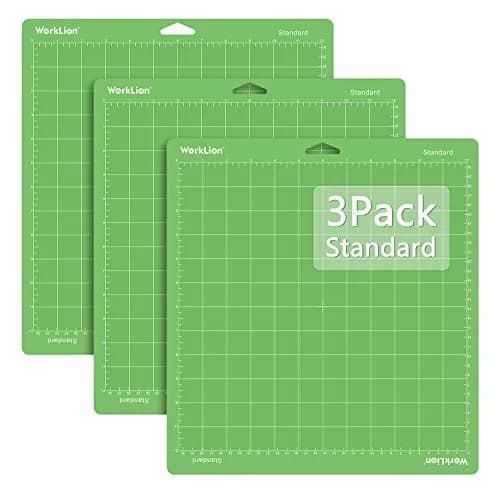 WORKLION 12x12 Standard Cutting Mat (3 Pack) Compatible with Explore, Air, Maker | Green PVC thumbnail 1