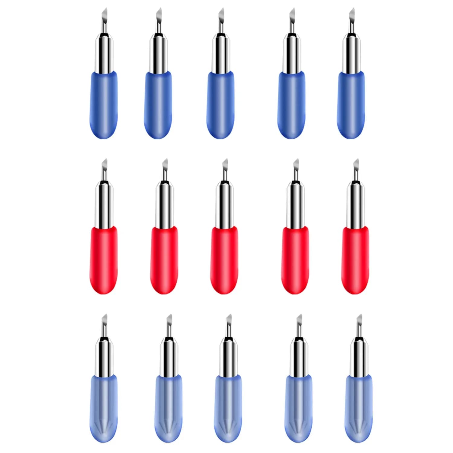 Mekote 15-Piece Replacement Cutting Blades Set | 30°/45°/60° Fine Point Blades for Joy & Joy Xtra Machines