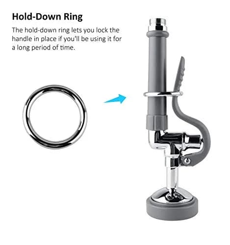 BESTJEEF Commercial Sink Sprayer Head 1.42 GPM Chrome Finish | Restaurant Kitchen Faucet Part thumbnail 2